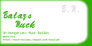 balazs muck business card